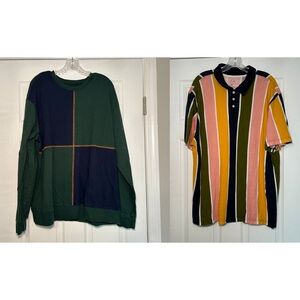 BUNDLE Original Use Crewneck Sweater Polo Men’s XL Preppy fall‎ multicolor
